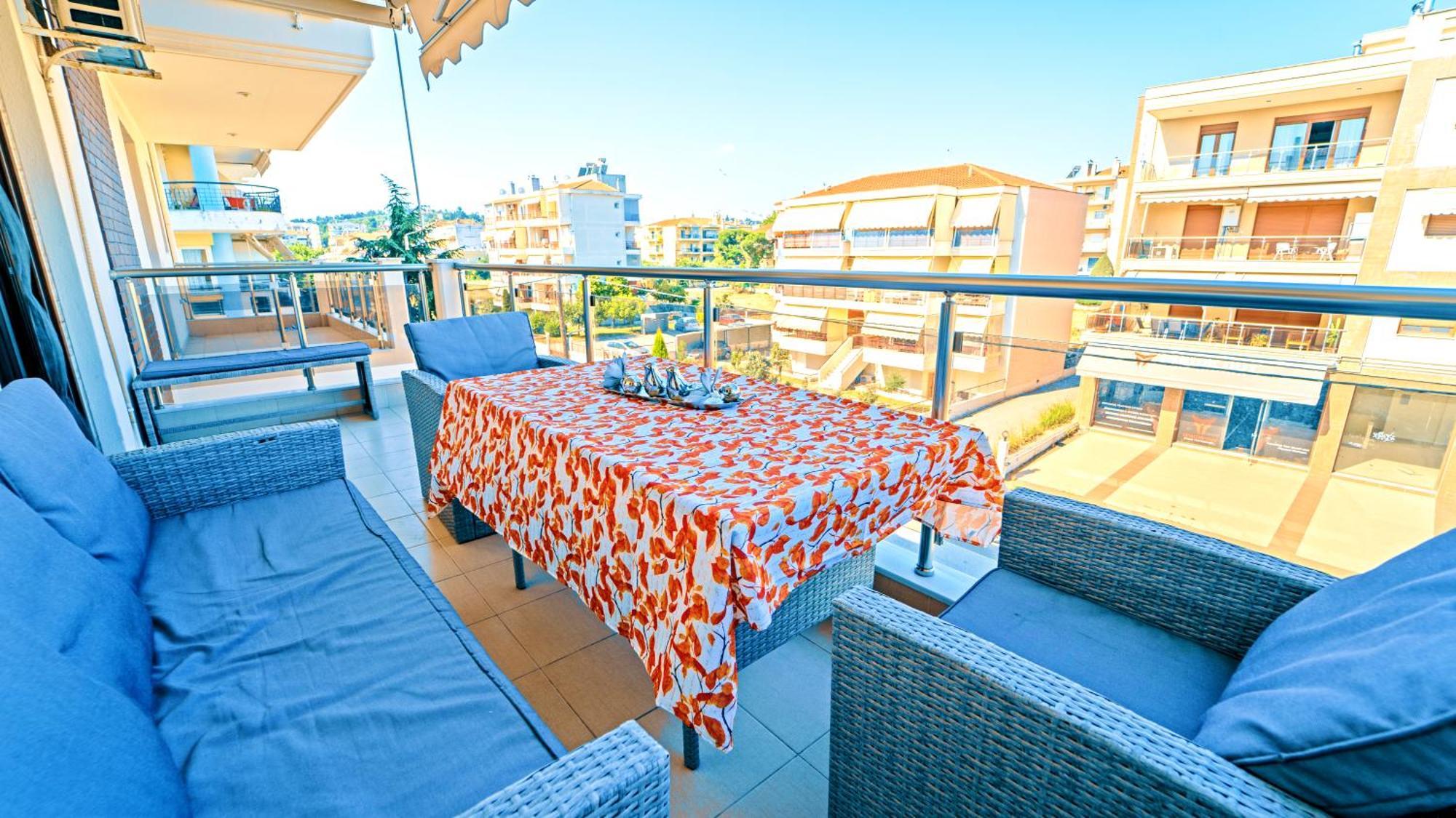Luxury And Sunny Apartment 250 Mts From The Beach!! Peraía 외부 사진